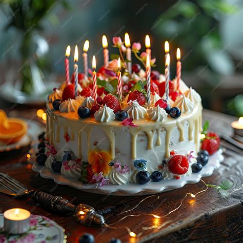 Premium Photo 3d Birthday Cake Candle Numbers Set Background Images