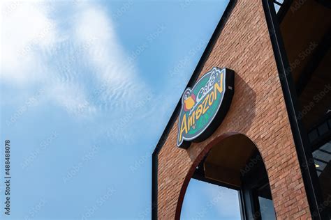 Thailand February 2022 Cafe Amazon A Famous Coffee Franchise Shop