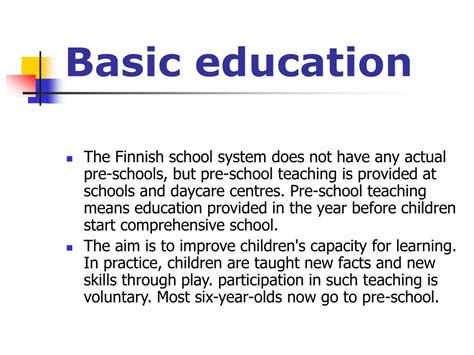 PPT THE FINNISH EDUCATION SYSTEM PowerPoint Presentation Free