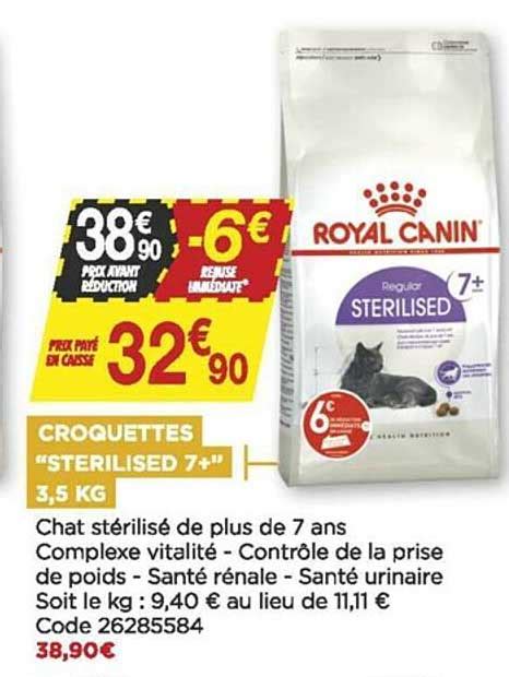 Promo Croquettes Sterilised Kg Royal Canin Chez Bricomarch