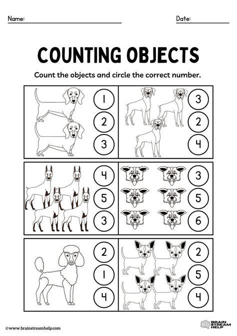 Counting Objects Worksheets For Kids Addition Math Lessons