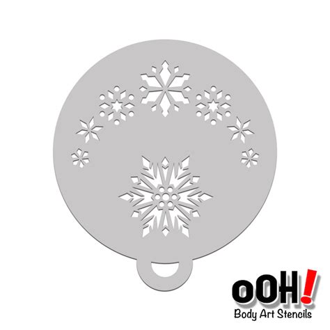 Frozen Snowflake 3 Flip Stencil C27 Ooh Body Art Stencils Vivid