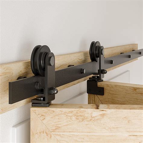 Aonayioa 48 4ft Bi Folding Sliding Barn Door Hardware Kit For 2 Doors Bi Fold Barn