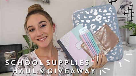 Back To School Supplies Haul And Giveaway 2017 Youtube