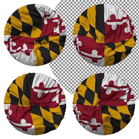 Premium Psd State Of Maryland Flag Round Shape Isolated Different