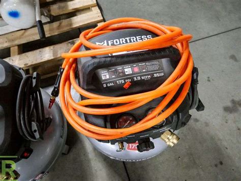 Fortress 56829 Pancake Air Compressor 6 Gallon 175 PSI Roller Auctions