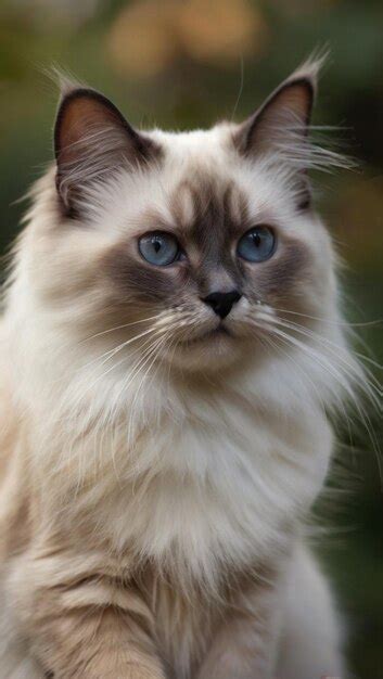 Premium Photo | Sacred birman cat with a blue eyes and a white nose ...