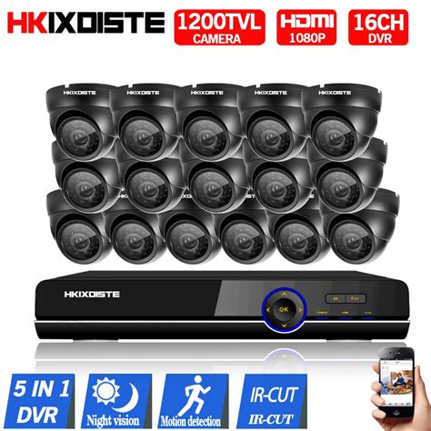 16ch AHD 1080P DVR 5 in 1 hybrid recorder New 1200TVL 720P CCTV Camera ...