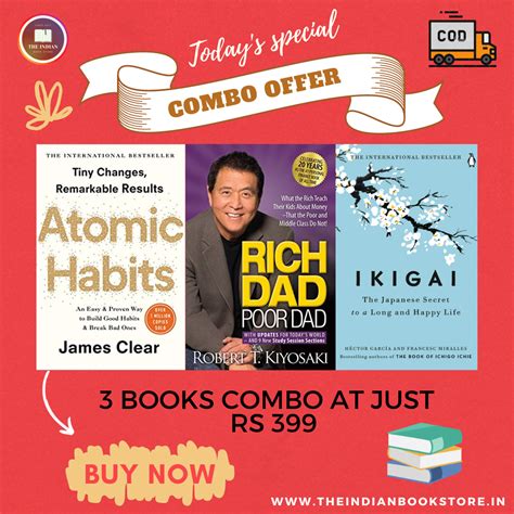 Ikigai—atomic Habits—rich Dad Poor Dad The Indian Book Store