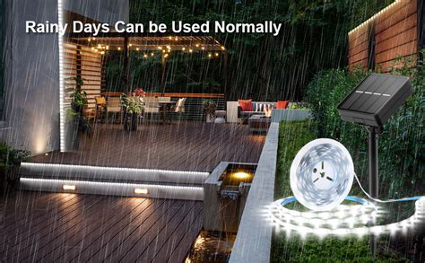 YTDRGB Solar LED Strip Lights 19 6FT 180 LED Solar Powered LED Strip