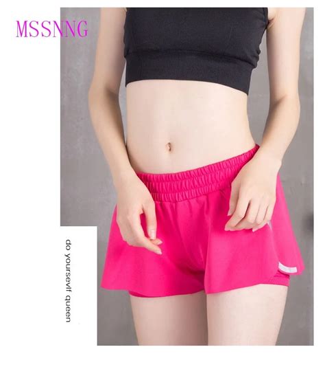 Mssnng Summer Sports Shorts High Elastic Fast Drying Yoga Shorts Tennis