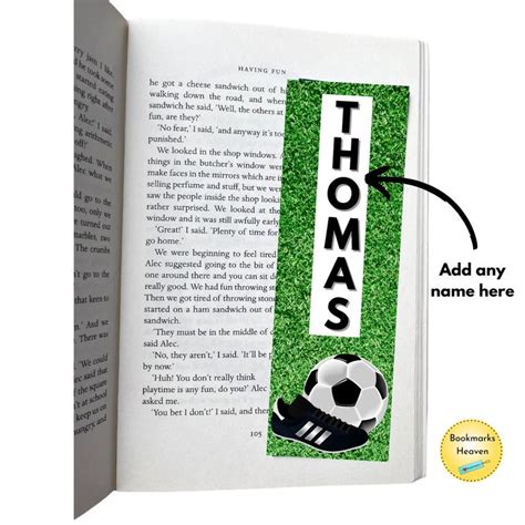 An Open Book With The Words Thomas And Soccer Ball On Its Front Cover