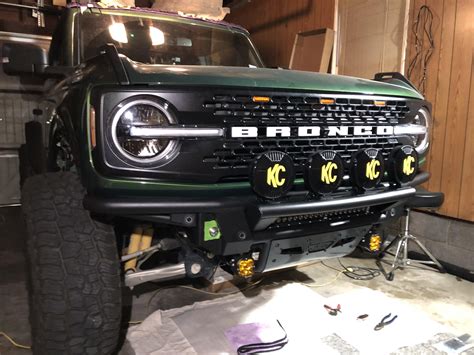 Add Pro Front Bumper And Kc Lites Install Bronco6g 2021 Ford Bronco