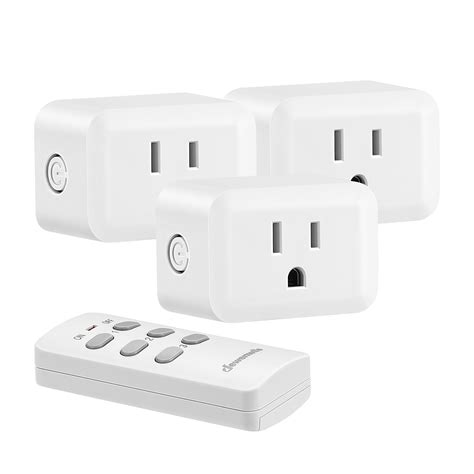 Dewenwils Indoor Wireless Remote Control Outlet Electric Lamp Plugin Wall Receptacle 100ft Rf