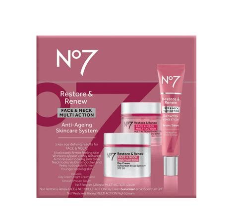 No7 Restore Renew Face Neck Multi Action Anti Ageing Skincare