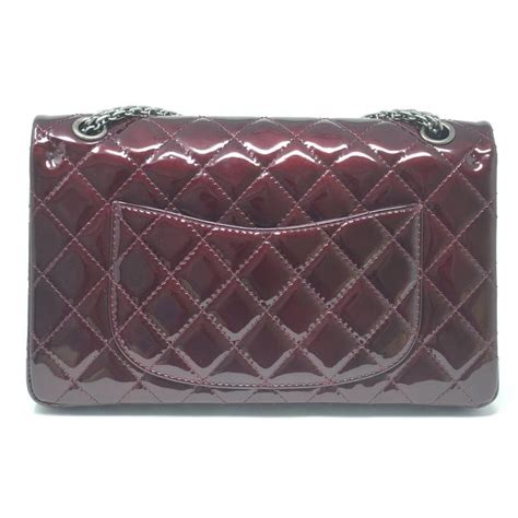 Chanel Burgundy Reissue Patent Leather 255 Classic Handbag At 1stdibs