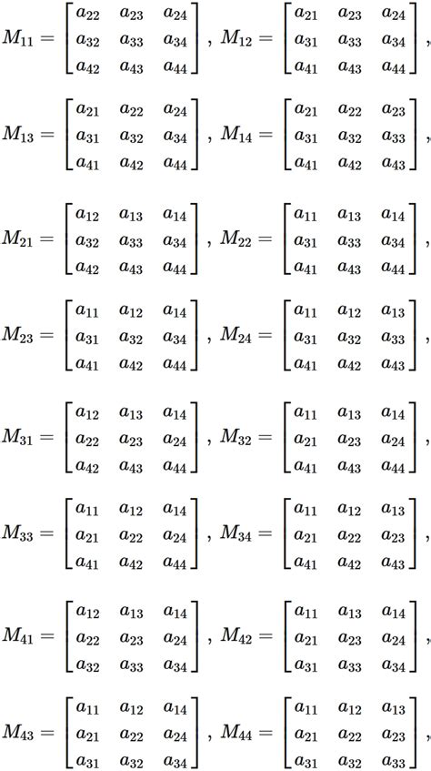 Cofactor Matrix (2x2, 3x3, 4x4) Examples - SEMATH INFO