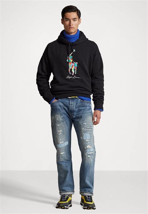 Polo Ralph Lauren Hood Long Sleeve Felpa Con Cappuccio Black Nero