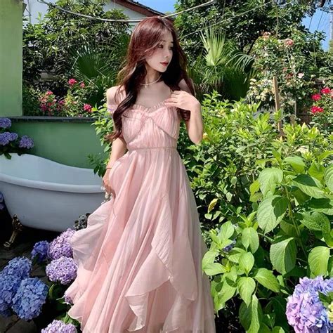 Calla Pastel Pink Soft Girl Aesthetic Fairy Dress