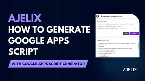 How To Generate Google Apps Scripts Ajelix Google Apps Script