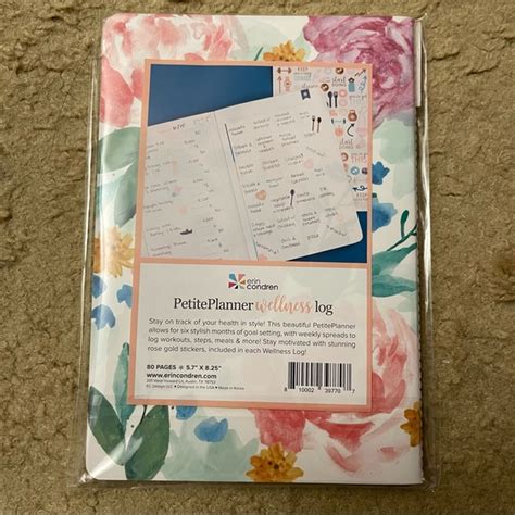 Erin Condren Design Hp Bnwt Erin Condren Wellness Log Poshmark