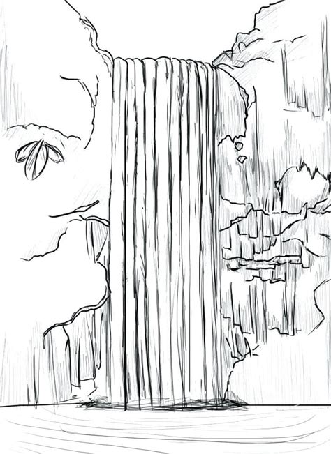 Waterfall To Color Coloring Page Free Printable Coloring Pages For Kids