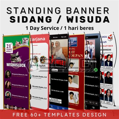 Jual Banner Sidang Wisuda Free Template Desain Stand Banner Wisuda