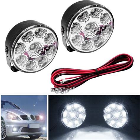 Find 2x9 Led 12v Car Daytime Running Driving Light Drl Round Flood Beam