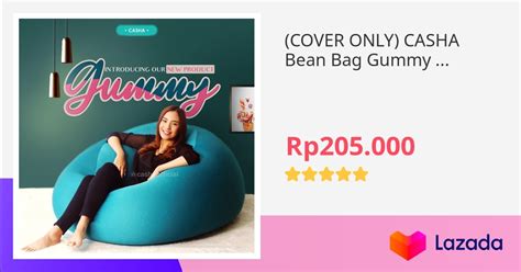 COVER ONLY CASHA Bean Bag Gummy L Bahan POLYESTER STRETCH TANPA ISI