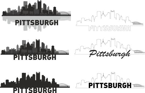 Pittsburgh Skyline Svg Pittsburgh Png Pittsburgh Svg Etsy