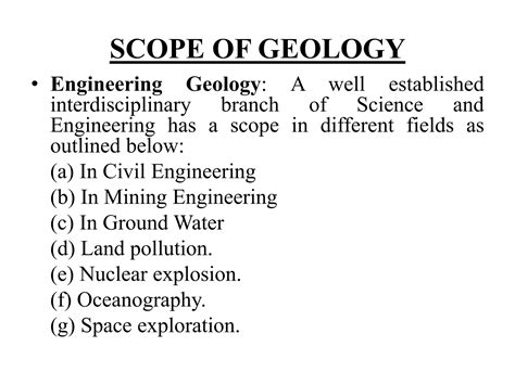 Introduction To Geology Ppt