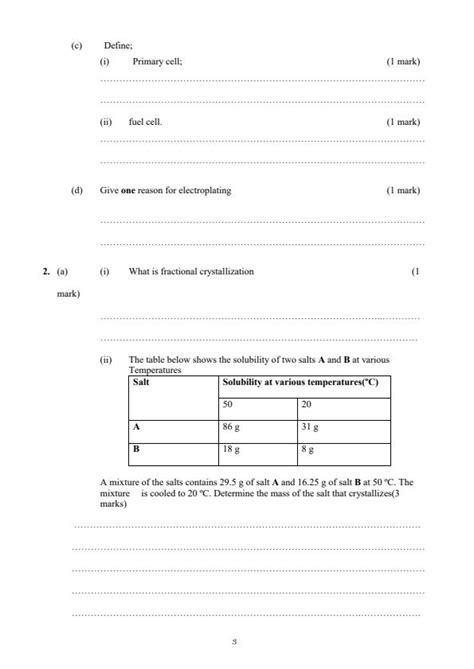 Form 4 Chemistry Paper 2 End Of Term 1 Examination 2024 2260