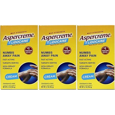 Amazon Aspercreme Pain Relieving Creme With Lidocaine Maximum