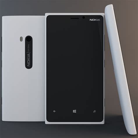 White Nokia Lumia D Model