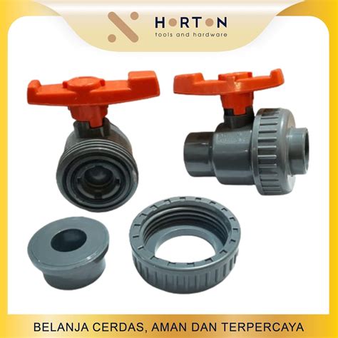 Jual Ball Valve Union PVC Watermur Single 1 2 Stop Kran PVC 1 2