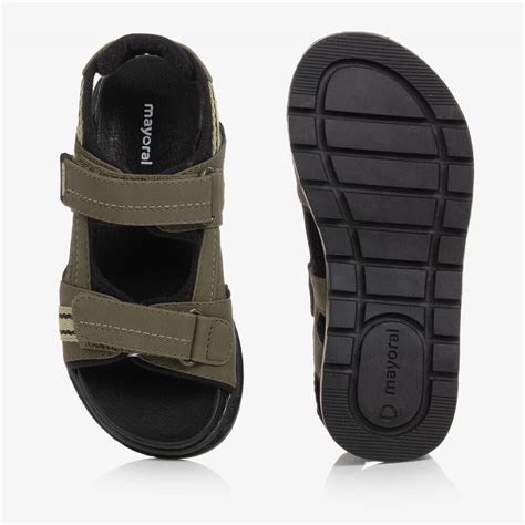 Mayoral Boys Khaki Green Velcro Sandals Childrensalon Outlet