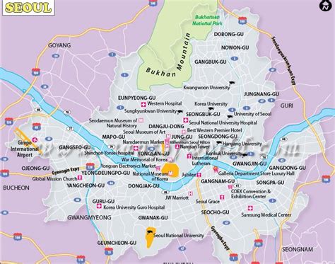 seoul map world  map