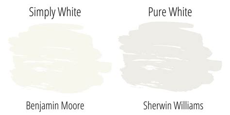 Pure White Sherwin Williams Vs Simply White Benjamin Moore Infoupdate Org