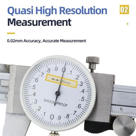 MICROMETRE Box Light Caliper Pied à Coulisse en métal avec indicateur