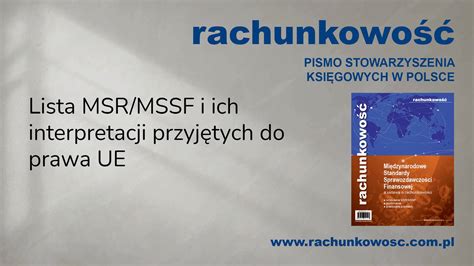 Lista Msr Mssf I Ich Interpretacji Przyj Tych Do Prawa Ue