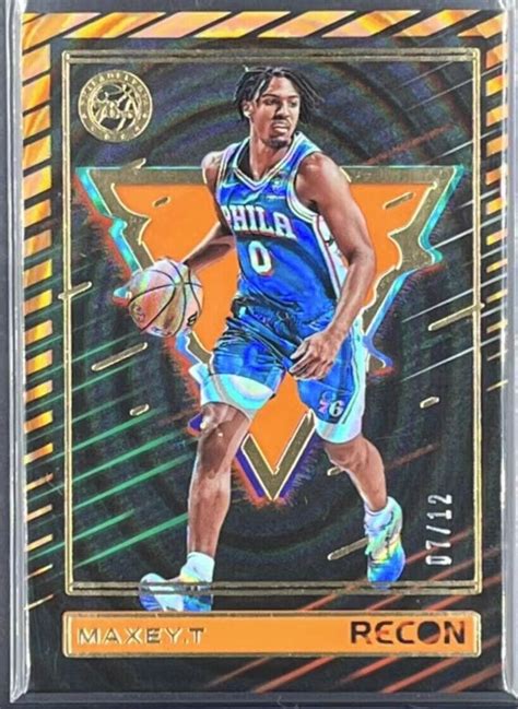 Tyrese Maxey Panini Recon Holo Orange Fotl Ers Ebay