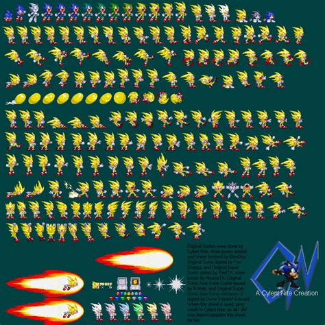 Ultimate Super Sonic Sprites