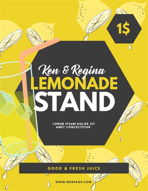 Lemonade Stand Flyer Template Postermywall