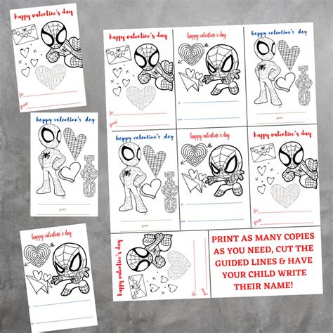 Spiderman Valentine Coloring Pages