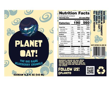 Planet Oat Ice Cream Product Design on Behance