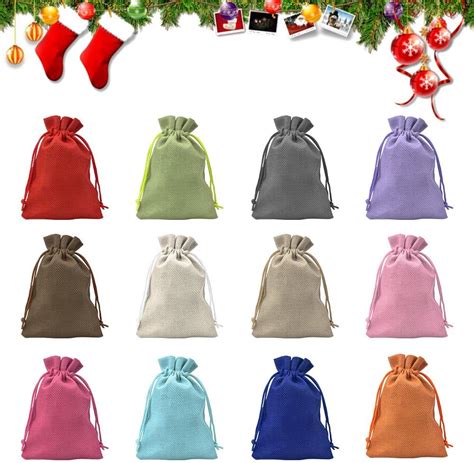 Dousella Pcs Sacs Cadeaux De No L Avec Cordon De Serrage Cm