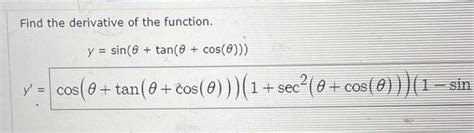 Solved Find the derivative of the function. | Chegg.com