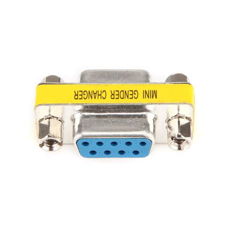 9 Pin RS 232 DB9 Female To Female Serial Cable Gender Changer Coupler