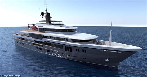 Superyacht With Helipad Supercar Storage And Infinity Pool By British