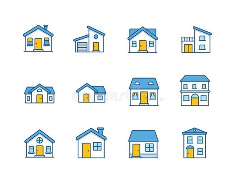 House Vector Home Flat Icon Building Houses Vector Outline Icon